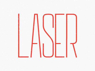 Laser cut font laser letters red thin type typography