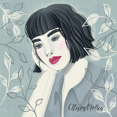 Winter Blues design digital character illustration drawing challenge female illustrator hand drawn procreate winter blues