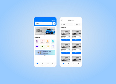 Automotive Mobile App Ui app ui automotive graphic design minimalist ui uidesign ux design