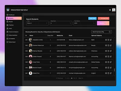 School Management Software UI dashboard education management school management software ui uiux