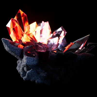 Crystals 3d 3d art 3d design render