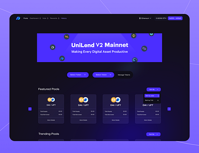 UniLend V2 Mainnet UI branding ui