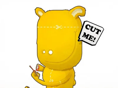 Sny-Cut character cortar corte cut design diseño fotovector illustration ilustración monster monstruo personajes sangre vectatory