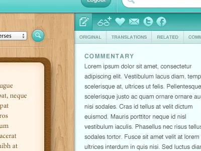 Interaction Panel expanded panel sidebar ui design