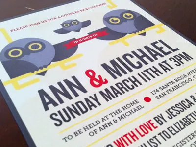 Owl Invite baby invitation invite museo owl owls shower