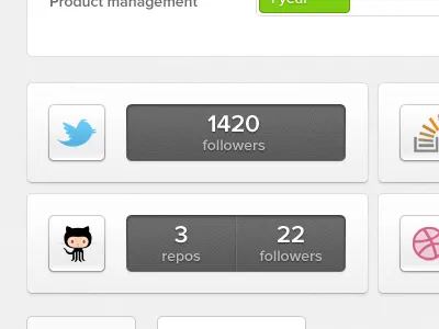 MatchFWD Badges badge button dashboard dribbble github gray light matchfwd numbers social media social networks stack overflow stats twitter ui
