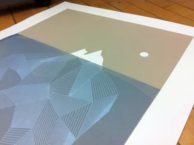 I was not bon iver graphic design poster screen printing song lyrics spring 2012