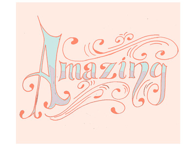 How Amazing color digital hand lettering type