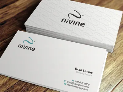 nivine Business Card branding business card cards