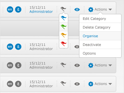 CMS Dropdown abu dhabi admin arabic arrow blue cms content management system creative design dropdown dubai emirates english eye flag flat design freelance designer gray icons portfolio records rows uae ui user experience user interface ux website wireframes