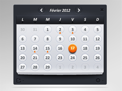 Calendar calendar interface orange ui