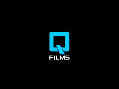 Q FILMS 2012 Logo refresh... black blue clean identity logo