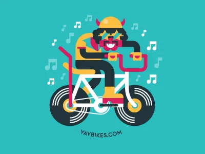 Disco Devil bike design devil disco illustration records