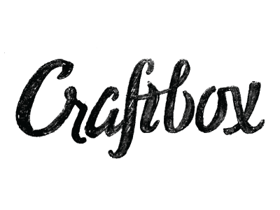 Craftbox by hand client feminine identity lettering sketch