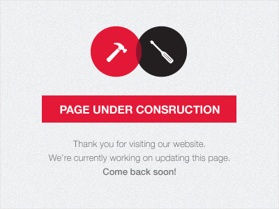 Under Construction icons red under construction web page