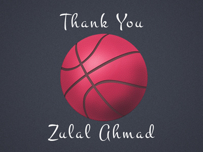 Thank You Zee7 background ball basketball dribbble noise texture thank you