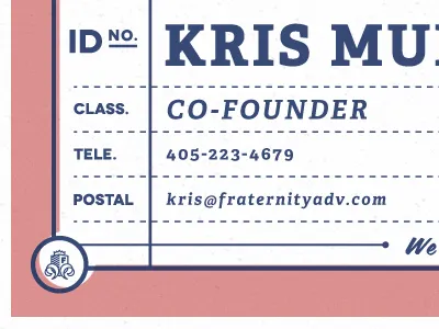 Bizcard business card retro typography