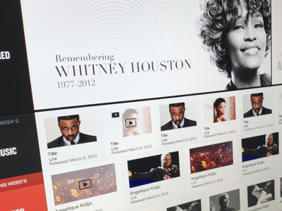 Myfuze (Excluded) design minimalistic music music player typography web website whitney houston