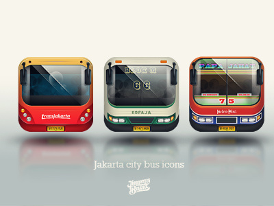 Jakarta city bus icons bus city icons jakarta