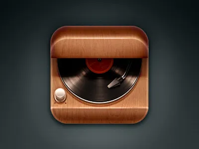 iOS Icon Tutorial computer arts computerarts icon ios ipad iphone music record player tutorial vinyl wood