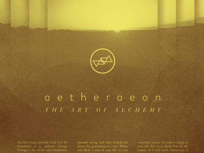 AetherAeon Vintage Look alchemy design distressed poster retro vintage