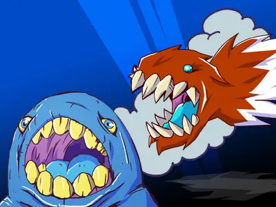 Chomps characters pixelkaiju