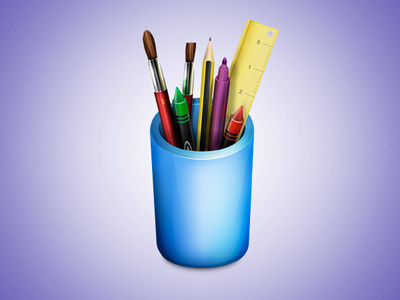 Pencil Pot Icon advanced brush crayon pencil photoshop pot