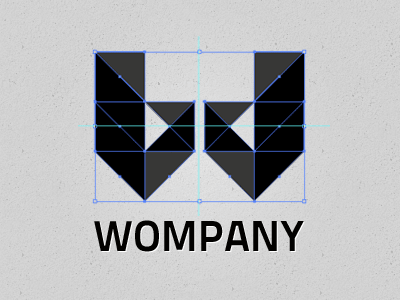 Wompany logo (guidelines animation) angle animation logo w