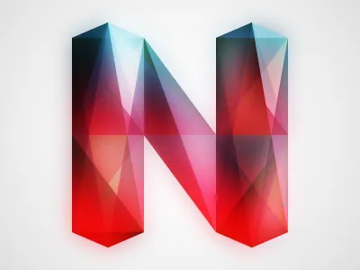 N crystal gem letterforms lettering letters type typography