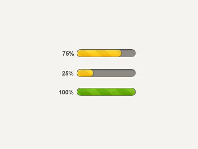 Progress animation application bar barber green progress slider yellow