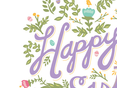 Easter card for American Greetings card easter hand drawn illustration type