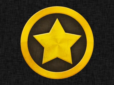 Star badge badge coin gold icon star