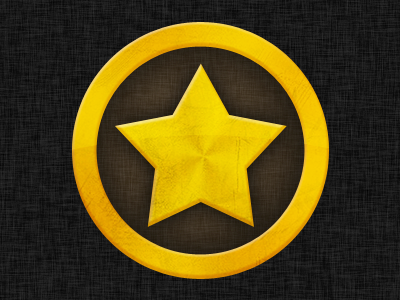 Star badge badge coin gold icon star