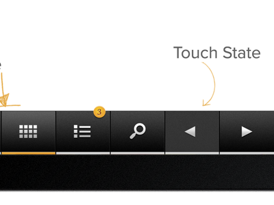 iPad App Navigation dark ios ipad ui web