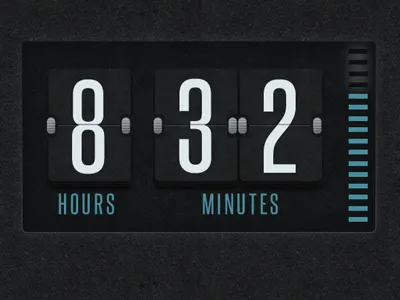 Flip Clock clock hours minutes photoshop time timer