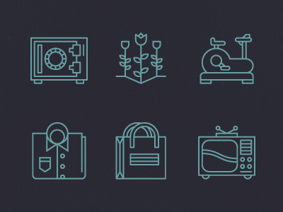 Six icons. icons illustration