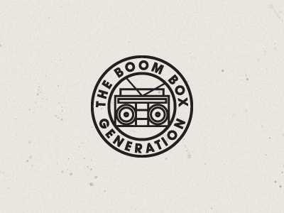 The Boom Box Generation design logo music type typography