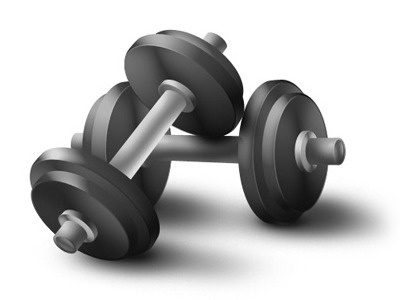 Worldgym icon proposal dumbbells fitness gym icon photoshop