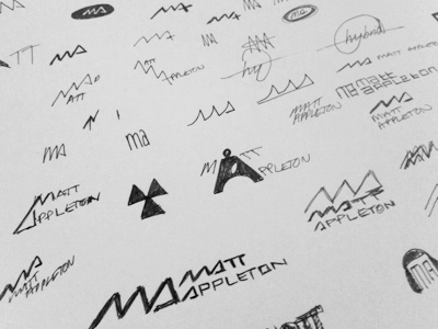 Matt Appleton Logo Sketches concept ideas identity logo scamps sketch