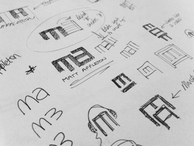 Matt Appleton Logo Sketches 02 dj identity logo music sketch