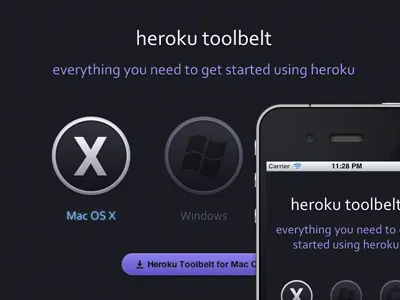 Heroku Toolbelt heroku purple responsive