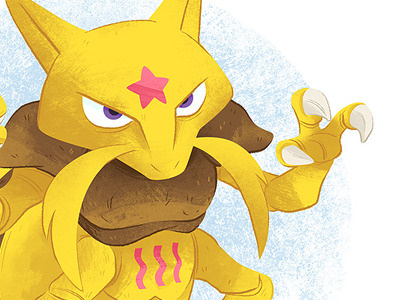 Kadabra illustration pokemon