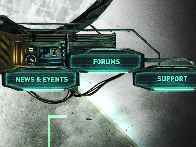 Misc UI bar bar glow iron navigation steel tech ui ux
