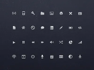 More Icons... 16px blue deep glyphs icons leather mini