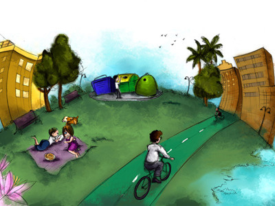 5 junio cycling illustration pencil