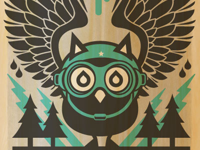 Likwid Owl graphics illustration