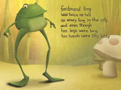 Ferdinand Frog childrens book ferdinand frog illustration