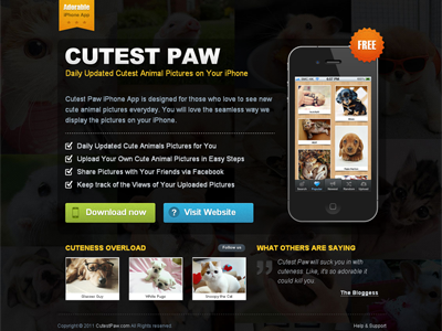 Cutest Paw iPhone App app dark ios iphone iphone app mobile ui
