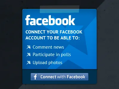 Facebook connect box connect facebook login window