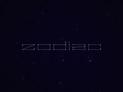 Zodiac branding logo opos stars typo zodiac